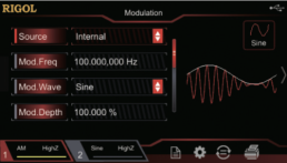 Modulation, Sweep und Burst