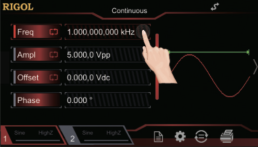 DG900 - Bedienung über Touchscreen