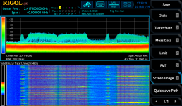 RSA5000 - Density und Wasserfall Darstellung